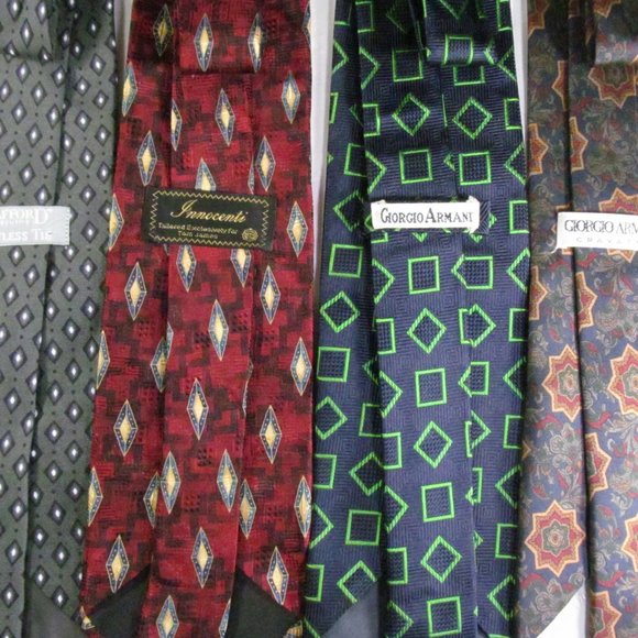 Bundle of 4 Men's Ties 100% Silk - Picture 2 of 4
